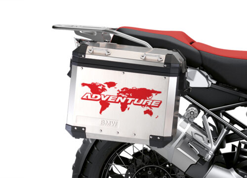 BSTI 3534 BMW R1250GS Adventure Panniers The Globe Red Stickers Kit 02
