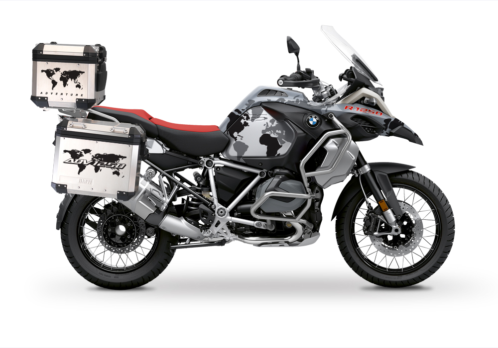 BSTI 3540 BMW R1250GS Adventure Top Box The Globe Black Stickers Kit 01