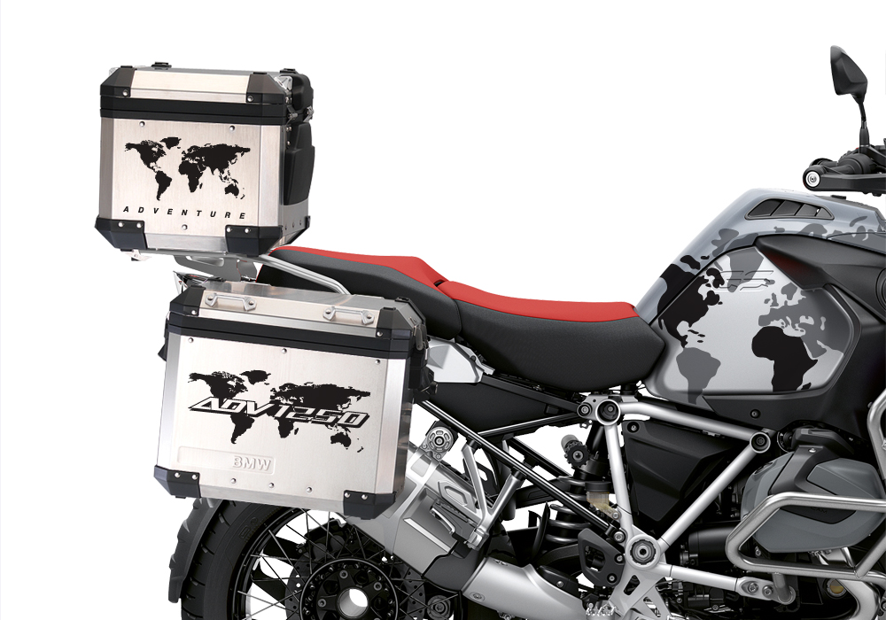 BSTI 3540 BMW R1250GS Adventure Top Box The Globe Black Stickers Kit 02