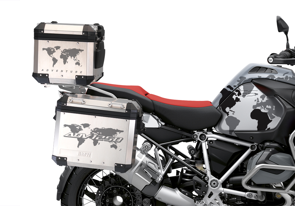 BSTI 3541 BMW R1250GS Adventure Top Box The Globe Grey Stickers Kit 02