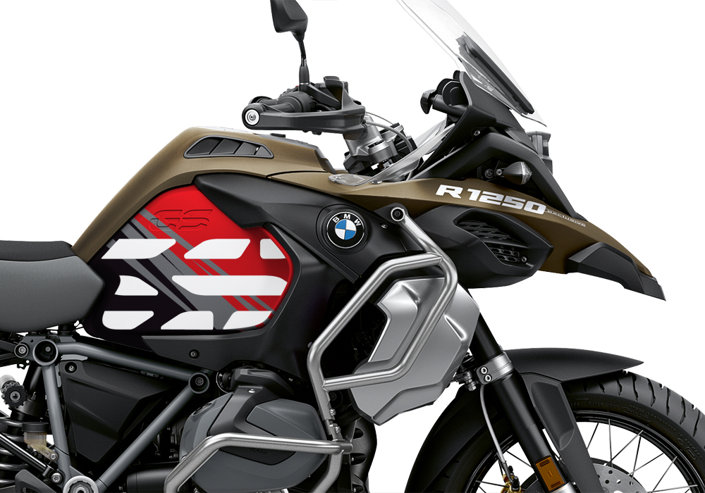 BSTI 3594 BMW R1250GS Adventure Style Ecxlusive Anniversary Limited Edition Tank Stickers Red Black 02