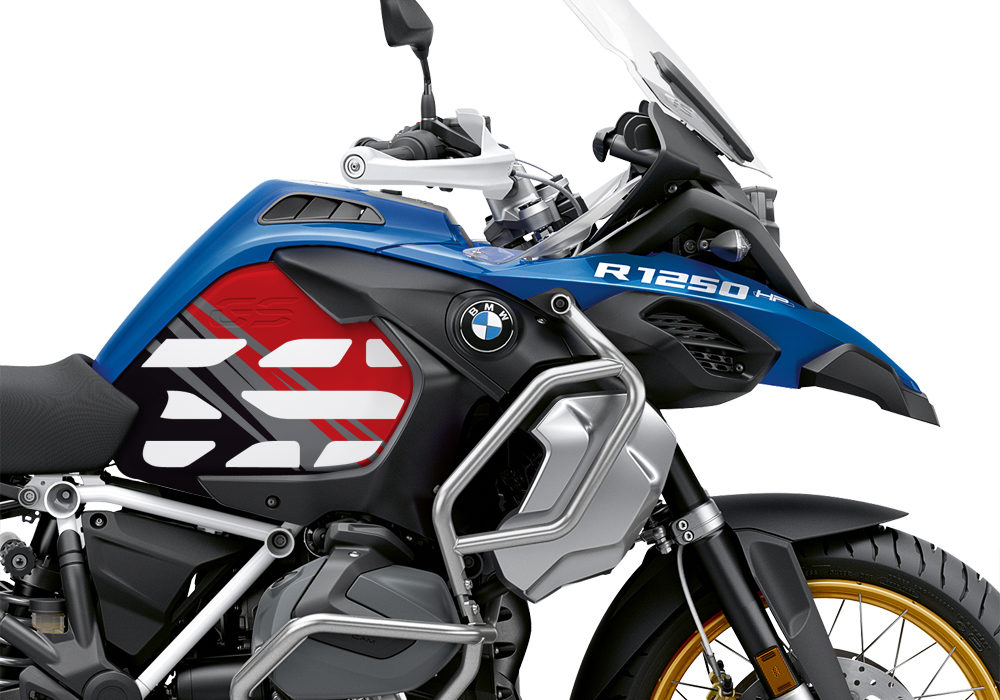 BSTI 3595 BMW R1250GS Adventure Style HP Anniversary Limited Edition Tank Stickers Red Grey 02