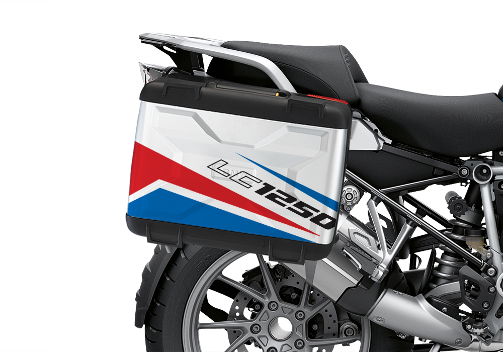 BSTI 3628 BMW R1250GS Vario Pannier Vivo Red Blue Stickers Kit 02