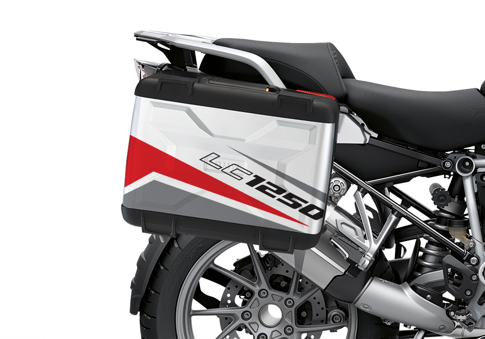 BSTI 3629 BMW R1250GS Vario Pannier Vivo Red Grey Stickers Kit 02