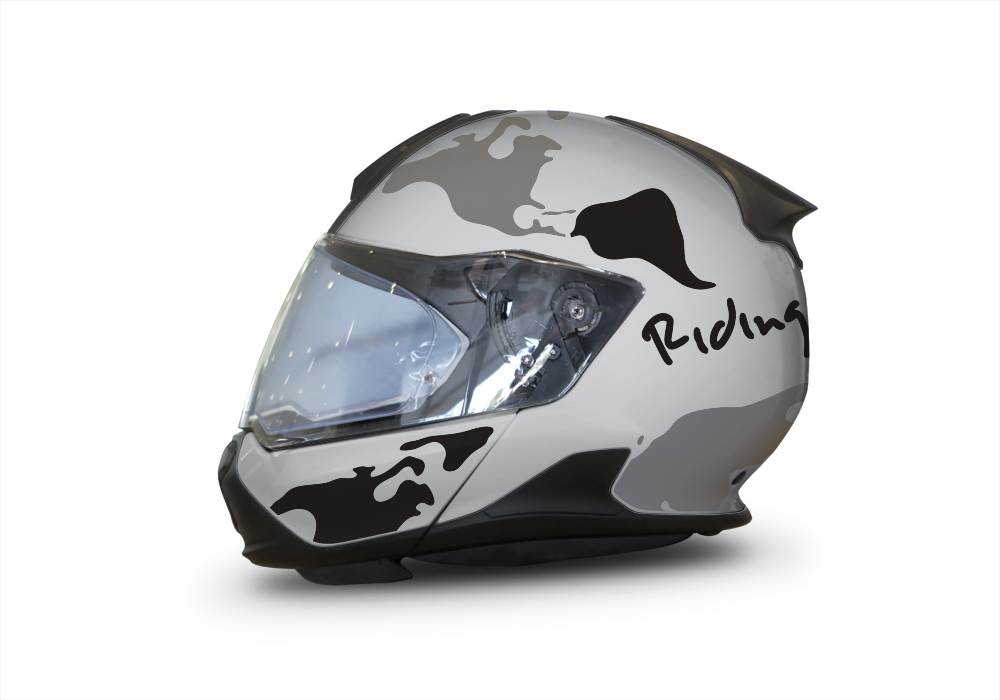 HEL 3443 BMW System 7 Silver Metallic The Globe Series Grey Black Stickers Kit 01