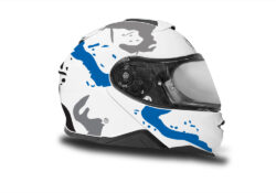 HEL 3648 Shoei Neotec II White Safari Series Blue Grey Stickers Kit Right