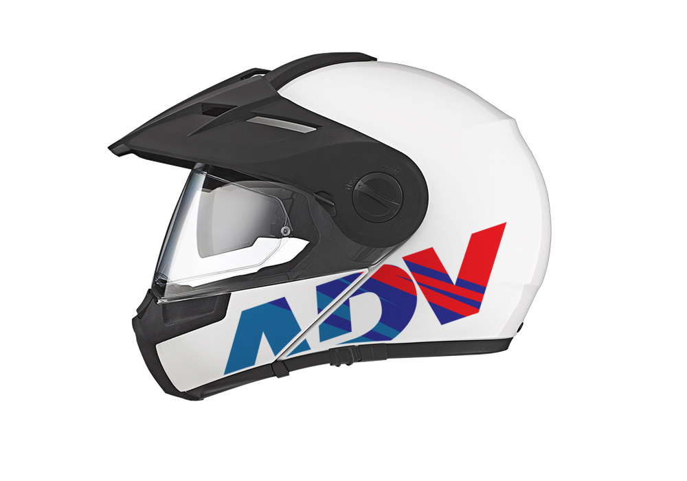HEL 3715 Schuberth E1 White ADV Msport Stickers Kit 01