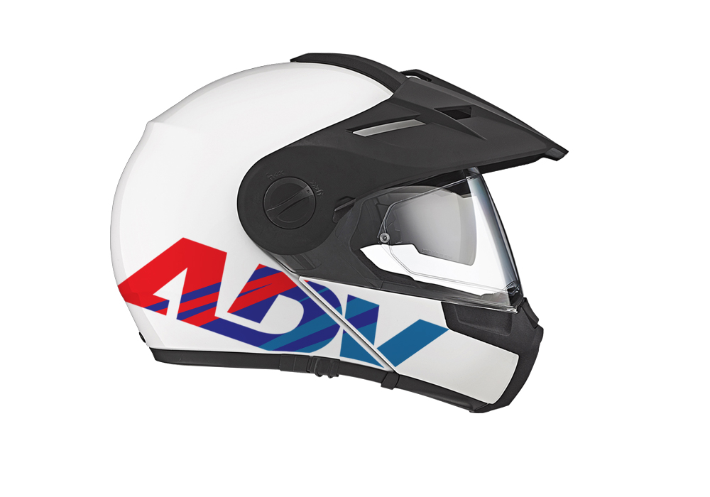 HEL 3715 Schuberth E1 White ADV Msport Stickers Kit 02