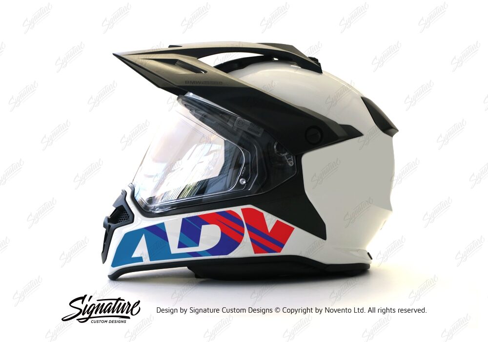 HEL 3716 BMW Enduro 2015 Helmet White ADV Msport Sticker 01