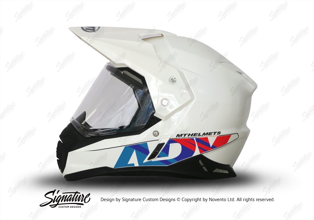 HEL 3717 MT Synchrony Duo Sport White Helmet ADV Msport Stickers Kit