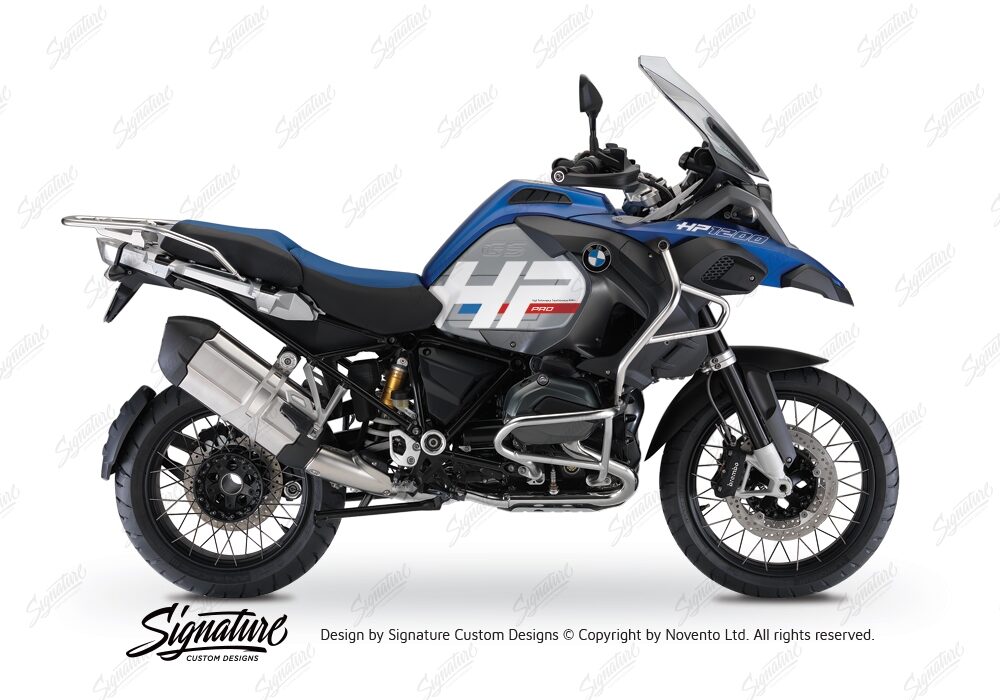 BKIT 3670 BMW R1200GS LC Adventure Racing Blue HP Edition Side Tank Fender stickers 01