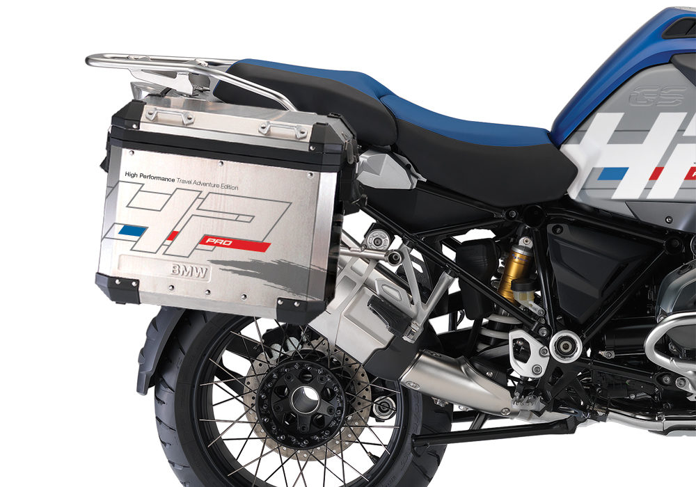 BKIT 3673 BMW R1200GS LC Adventure Racing Blue HP Edition Side Tank Fender Stickers with Panniers 03