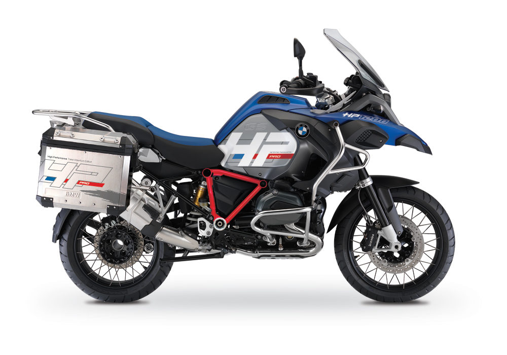 BMW R1200GS LC Adventure Racing Blue HP Edition With Pyramid & Panniers  Stickers