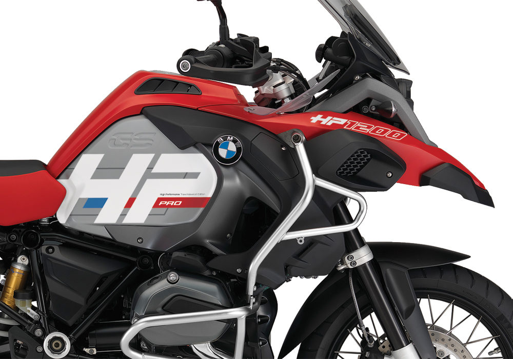 BKIT 3682 BMW R1200GS LC Adventure Racing Red HP Edition Side Tank Fender Stickers 02