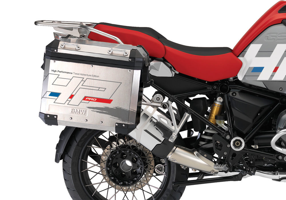 BKIT 3685 BMW R1200GS LC Adventure Racing Red HP Edition Side Tank Fender Stickers with Panniers 03