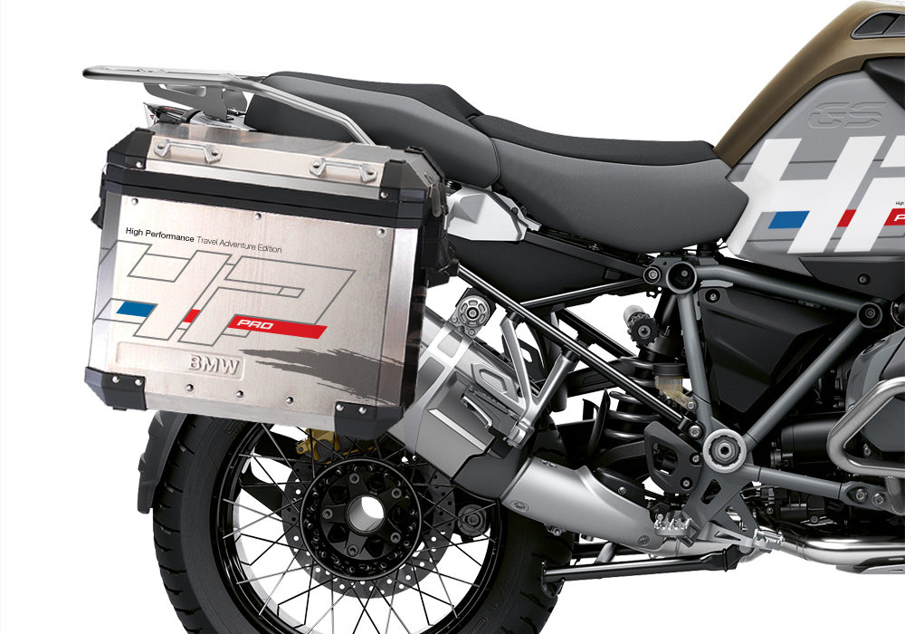 BKIT 3697 BMW R1250GS Adventure Style Exclusive HP Edition Side Tank Fender Stickers with Panniers 03