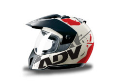 HEL 3706 BMW Enduro 2010 Helmet White Safari Red Grey Stickers Kit Left