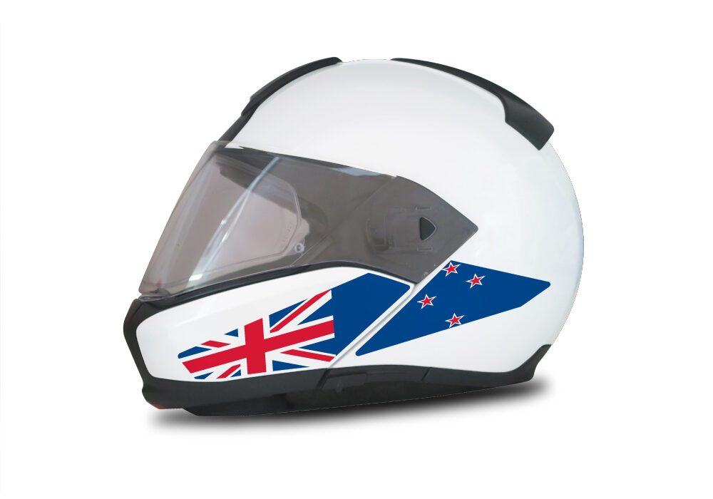 HEL 4008 BMW System 6 Helmet New Zealand Flag Stickers