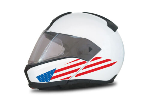 HEL 4010 BMW System 6 Helmet USA Flag Stickers