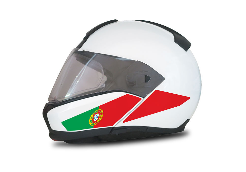HEL 4011 BMW System 6 Helmet Portugal Flag Stickers