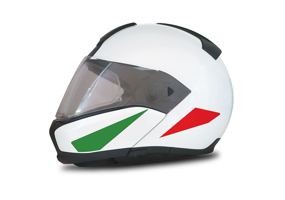 HEL 4013 BMW System 6 Helmet Italy Flag Stickers
