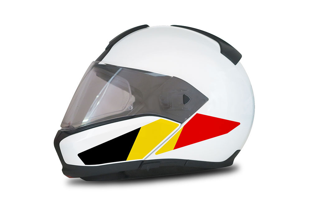 HEL 4016 BMW System 6 Helmet Belgium Flag Stickers