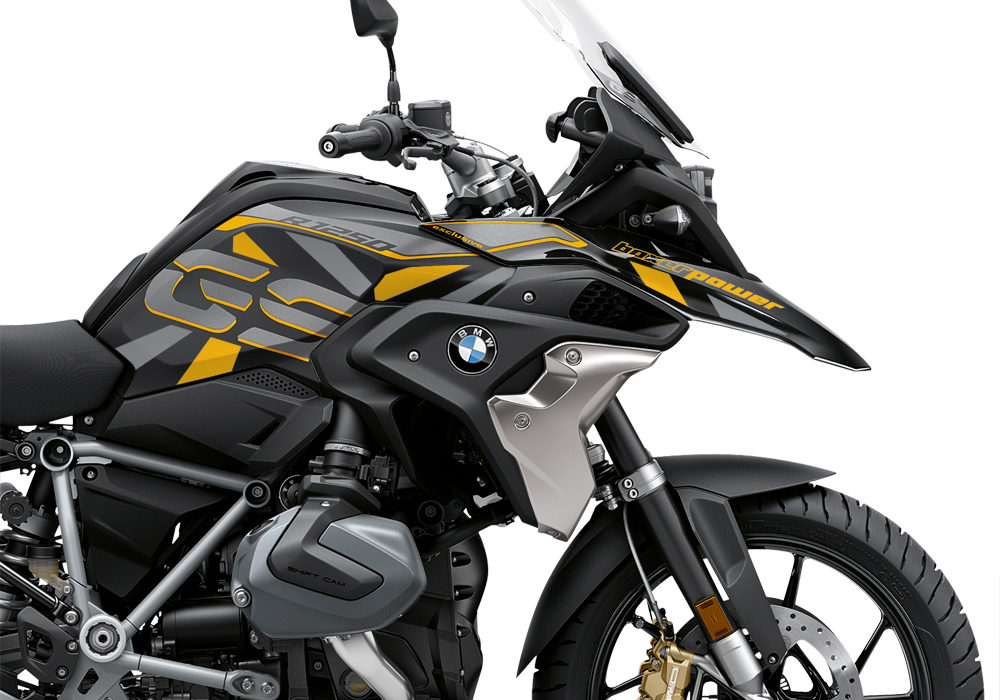 BKIT 3753 BMW R1250GS Style Exclusive Dazzle Yellow Gray Stickers Kit 02