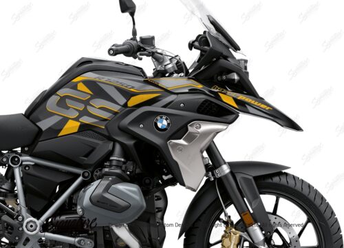BKIT 3753 BMW R1250GS Style Exclusive Dazzle Yellow Gray Stickers Kit 02