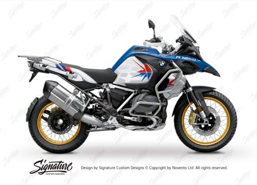 BKIT 3756 BMW R1250GS Adventure Style HP Spike V2 Red Blue Stickers Kit 01