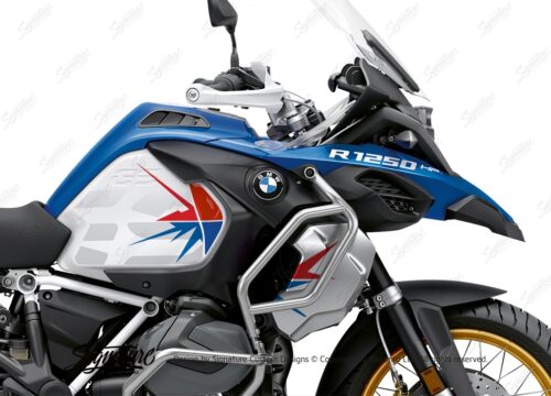 BKIT 3756 BMW R1250GS Adventure Style HP Spike V2 Red Blue Stickers Kit 02