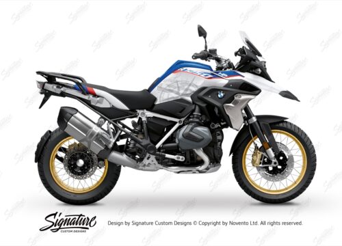 BKIT 3772 BMW R1250GS Style HP Compass V1 Grey Side Tank Stickers Kit 01