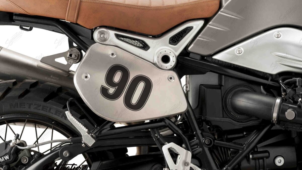 Puig BMW R nineT Aluminium Side Covers Number Stickers - Signature