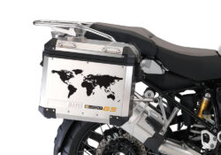 BSTI 1008 BMW GS Alluminium Panniers The World R1200GS Stickers Saffron Yellow 02