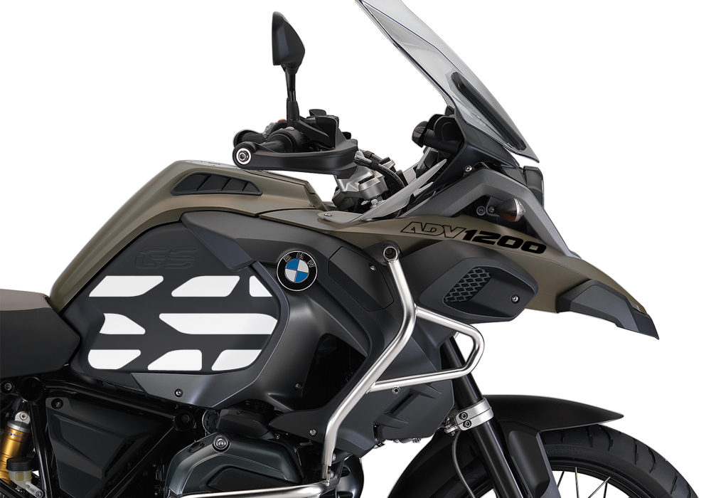 BSTI 3768 BMW R1200GS LC Adventure Olive Matte Side Tank Wrap with GS Lines Stickers Black 02