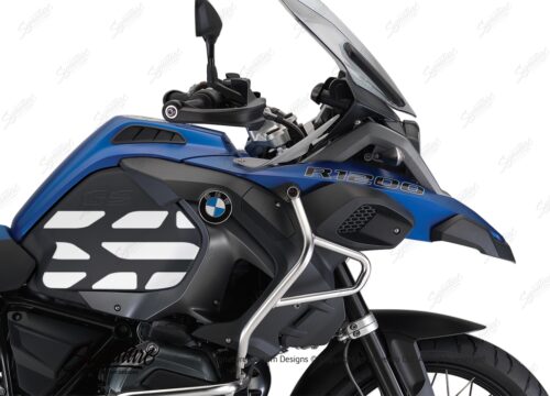 BSTI 3770 BMW R1200GS LC Adventure Racing Blue Side Tank Wrap with GS Lines Stickers Black 02