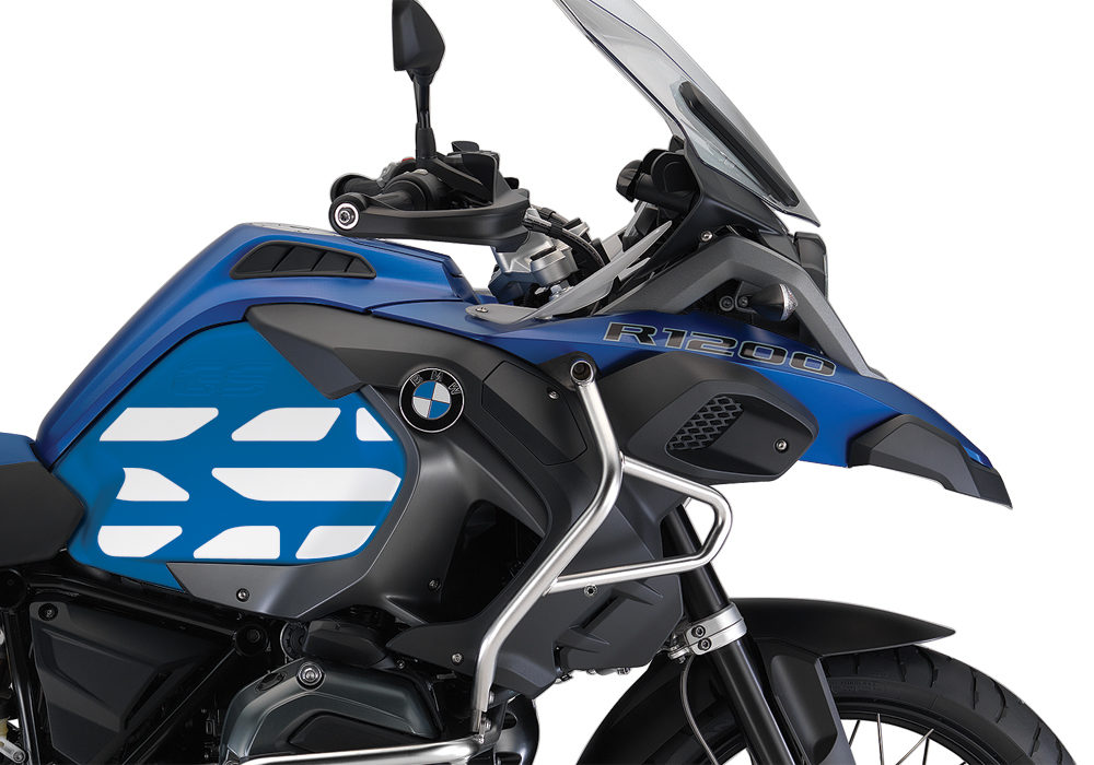 BSTI 3770 BMW R1200GS LC Adventure Racing Blue Side Tank Wrap with GS Lines Stickers Cobalt Blue 02