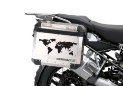 BSTI 3780 BMW GS Alluminium Panniers The World R1250GS Stickers Silver 02