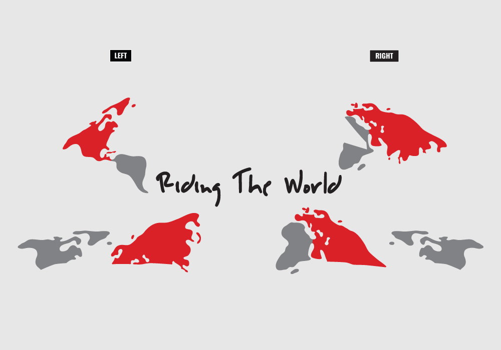 HEL 3732 AGV AX 8 DUAL Helmet White The Globe Red Silver Stickers Kit