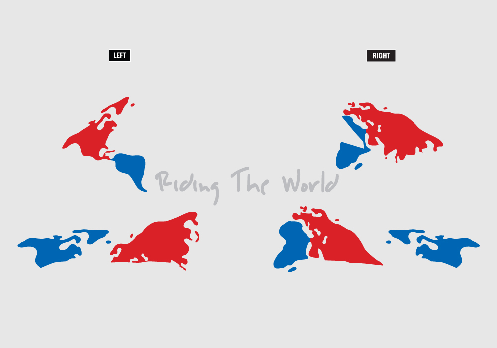 HEL 3739 AGV AX 8 DUAL Helmet Carbon The Globe Blue Red Stickers Kit