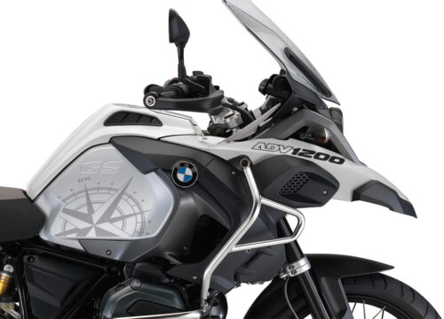 BKIT 3785 BMW R1200GS LC Adventure Alpine White Compass Grey Side Tank Stickers Kit 02