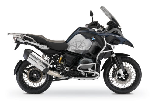 BKIT 3789 BMW R1200GS LC Adventure Ocean Blue Compass Grey Side Tank Stickers Kit 01