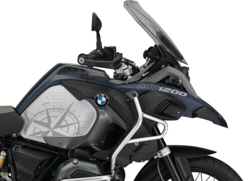 BKIT 3789 BMW R1200GS LC Adventure Ocean Blue Compass Grey Side Tank Stickers Kit 02