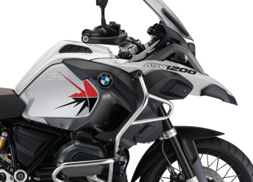 BKIT 3791 BMW R1200GS Adventure Alpine White Spike V2 Red Black Stickers Kit 02