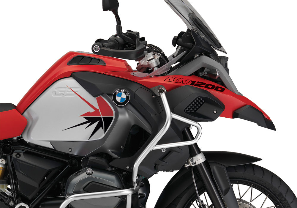 BKIT 3795 BMW R1200GS LC Adventure Racing Red Spike V2 Red Black Stickers Kit 02