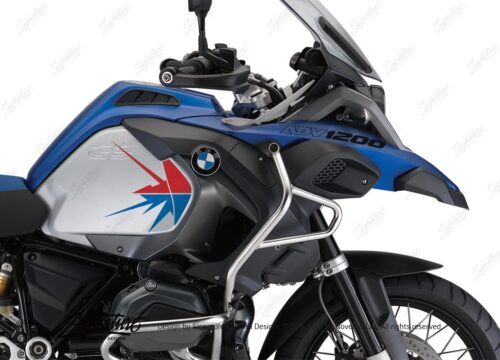 BKIT 3796 BMW R1200GS LC Adventure Racing Blue Spike V2 Red Blue Stickers Kit 02