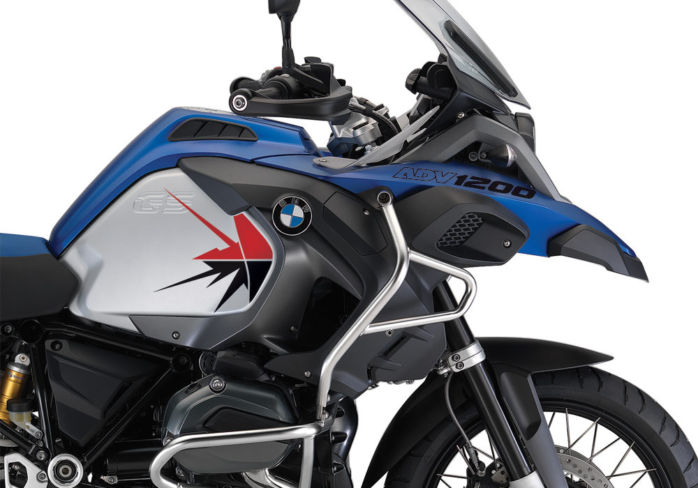 BKIT 3797 BMW R1200GS LC Adventure Racing Blue Spike V2 Red Black Stickers Kit 02