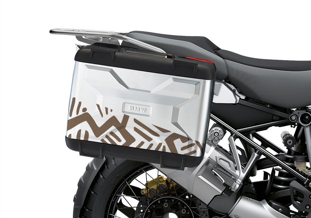 BKIT 3821 BMW Vario Panniers Massai Brown Metallic Stickers Kit 02