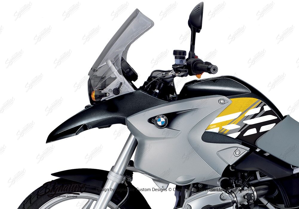 BKIT 3906 BMW R1200GS 2004 2007 Night Black Style Anniversary LE Yellow 02
