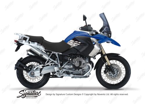 BKIT 3918 BMW R1200GS 2008 2012 Bright Blue Style Anniversary LE Black Stickers