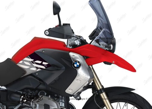BKIT 3924 BMW R1200GS 2008 2012 Magna Red Style Anniversary LE Black Stickers 02